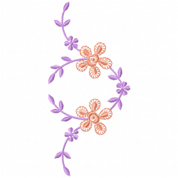 Flowers And Tree Embroidery Design 9